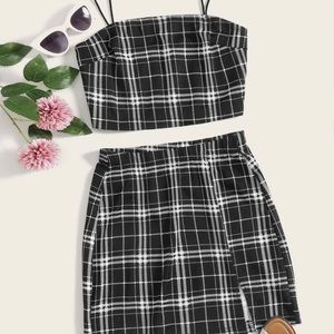 2 piece cami top and skirt